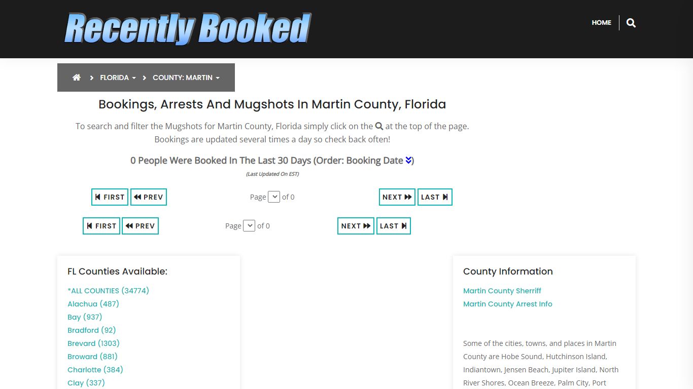 Recent bookings, Arrests, Mugshots in Martin County, Florida